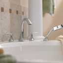 Moen Eva Chrome Two-Handle Deck Mount Roman Tub Faucet Trim Kit, Valve Required, T943