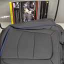 RISINGSTAR Terrain Seat Covers, fit for 2018-2024 GMC Terrain SUV with Rear Split Seats, Water Proof Faux Leather, (Full Set, Black&Blue)