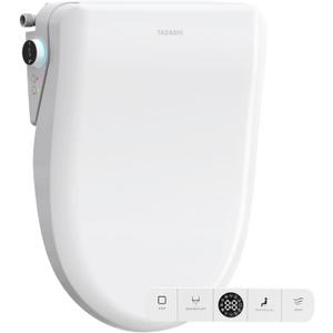 Tadashi Electric Bidet Toilet Seat Elongated, Wireless Remote & Side Panel, Instant Warm Water, Feminine & Rear Wash, Self‑Clean Nozzle, Adjustable Heated Seat, Air Dryer, Slow Close Lid