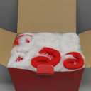 RJVW 6Pcs Santa Hats Christmas Hats: Xmas Holiday Hat for Adults, Unisex Velvet Classic Santa Hat for Xmas New Year