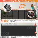 120" Extra Wide Retractable Baby Gates Dog Gate, Long Mesh Gate Pet Gate for Large Opening, 34" Extra Tall Child Safety Gate with Reinforced Strips for Stairs Hallways Doorways Deck Indoor Outdoor