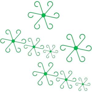 Plant Stem Support,8 Pack Stem Supports for Indoor Plants,Reusable Plastic Plant Stabilizer for Thriving Growth.