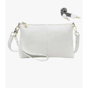 Small Crossbody Clutch Purses Bags for Women Wristlet Wallet Vegan Shoulder Handbags Guitar Strap + Leather Strap