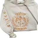 Embroidered Book Lovers Sweatshirt, Throne The Thirteen of Glass Sweatshirts, Tog merch, Throne O G merchandise (Sand)