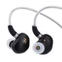 Linsoul 7HZ G1 in-Ear Monitor, 10mm DLC Diaphragm Dynamic Driver IEM Earphone, Wired Gaming Earbuds with Detachable OFC Silver-Plated Cable for Musician Audiophile (3.5mm No Mic, Black) - Color Black - Estilo 3.5mm No Mic