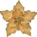 Christmas Poinsettia 10pcs 10-Inch Large Christmas Flowers Picks Spray Artificial Velvet Glitter Flower Ornaments for Christmas Tree Wreath Garland Decoration (Gold)