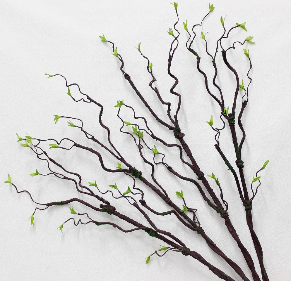 Bendable 4pcs 40inch artificial tree branches vines leaf twigs simulated tree vines suitable for living rooms balconies railings crawling pets Christmas tree branch decor Halloween decorations