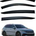 Yakitoko Window Visors Vent Sun Shade Rain Guards for Volkswagen/VW Tiguan 2009-2017 Black 4PCS