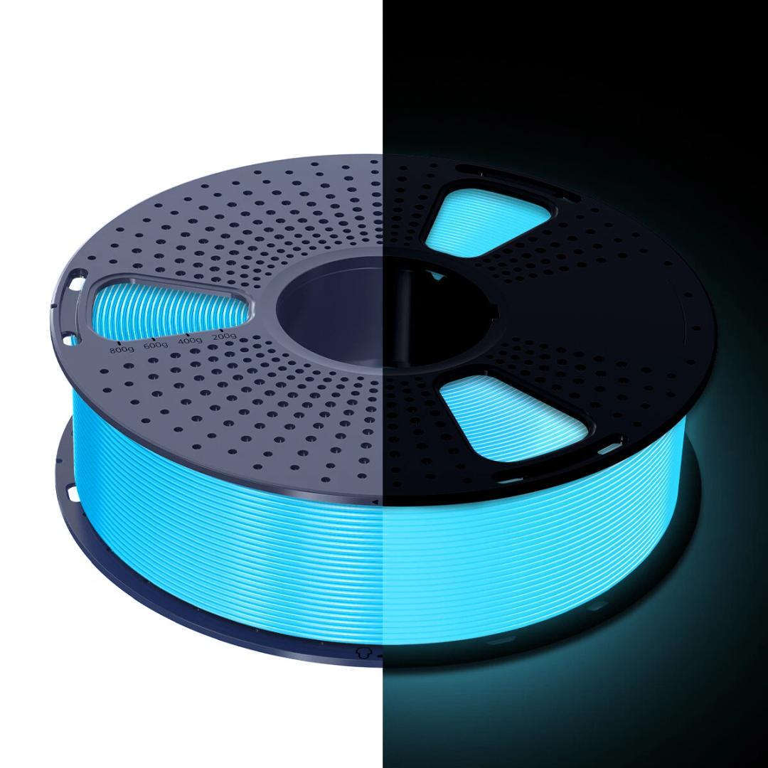SUNLU PLA Filament Glow In The Dark 3D Printer Consumables 1KG/2.2LBS Spool Blue