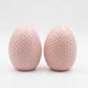 Pink Holiday Home Ceramic Egg 6.1" (2 Pack)