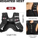 Weighted Vest for Men Women, No-Bounce 6LB 8LB 12LB 16LB 20LB 25LB 30LB Weights Vest with Adjustable Buckles & Reflective Stripes | Weight Vest for Walking Running Hiking Workout
