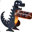 2 x Funny Dinosaur Hot Dog Holder for Grill, Portable Dinosaur Hot Dog Grill Roller, Barbecue Tool for Commercial Outdoor Picnic Home Camping Parties Barbecue