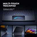 Dexnor Keyboard Case for Samsung Galaxy Tab S10 Lite/S10 FE/S9 FE 5G 10.9"/S9 11" Case with Keyboard Magnetic Floating Cantilever Stand Multi-Touch Trackpad Wireless Backlit with S Pen Holder, Black