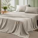 Bedsure Queen Sheet Set - 4 Pieces Soft Queen Size Sheets - Breathable & Cooling - Hotel Luxury - Easy Care Polyester Microfiber Bedding for Women, Men, Linen (10 - Linen)