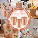 Layhit 24 Pcs Plastic Ice Buckets for Parties 3 Liters Wine Bucket Portable Ice Holder Disposable Wine Cooler for Party Wedding Party Beverages Champagne Soda and Beer (Rose Gold)