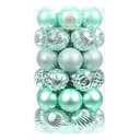 Sea Team 41-Pack Christmas Ball Ornaments with Strings, 60mm/ 2.36-Inch Medium Size Baubles, Shatterproof Plastic Christmas Bulbs, Hanging Decorations for Xmas Tree, Holiday, Wedding, Party, Mint