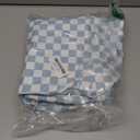 Bluboon Waterproof Beach Tote Pool Bags for Women Ladies Extra Large Carry On Bag With Wet Compartment for Weekender Travel (Blue White Checked)