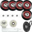 4392067 W10837240 Dryer Repair Kit（5 Wheels) for Whirlpool Duet Mayta g Bravos Ken more Admiral Dryer Parts 2015 4392067VP 80047 587637 AP3109602