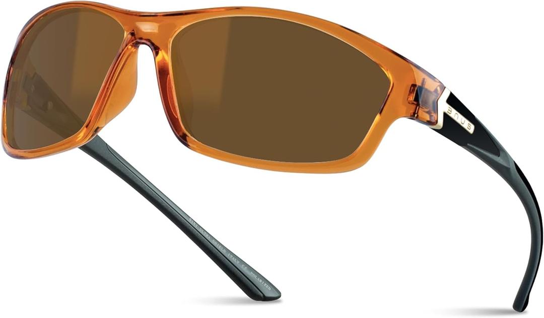 Bnus corning glass lens polarized sunglasses for men & Women italy made w. High Performance Plastic Lens option