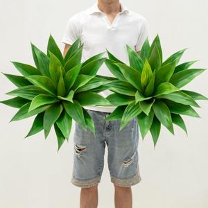 Artificial Plant Artificial Agave Plants,2PCS Faux Plants for Outdoors Artificial Plant Outdoor Large UV Resistant Fake Agave Planters for Indoor and Outdoor Decorating Outdoors Plants 22"