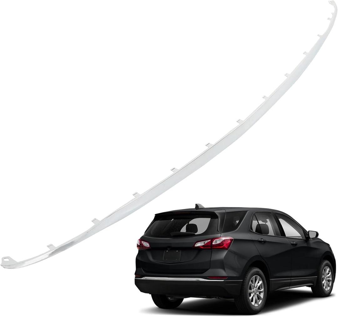 munirater Rear Bumper Lower Molding Trim Chrome Plastic Replacement for 2018-2021 Equinox 23218672