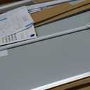 Rolling Whiteboard Magnetic Writeboard 40"x28" Flip Chart with 5 Wheels Adjustable Height Multi-Use Standing Bulletin Board (White)