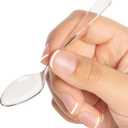 Loreso Plastic 50CT Mini Clear Dessert Spoons For Miniature Dessert Cups, Tasting Party, Sampling, Ice Cream, Small Catering Supplies - Reusable BPA Free, Pack of 50