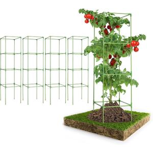 MAGGIFT Tomato Cage - 4 Pack 68 Inch Tomatoes Plant Stakes Support Cages Trellis Extra Tall for Garden & Pots