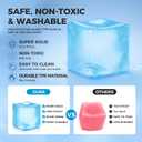 Ice Cube Squishy Fidget Toy Slow Rise Squeeze Sensory Toys, Multiple Ways to Play, Stress Ball for Anxiety Relief, Focus Enhancement, Brain Relaxation & Strength Fostering - Purple