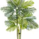 Warmplants Artificial Palm Tree, 7ft Fake Areca Palm Plant with Basket, Large Faux Phoenix Palm UV Resistant Plants for Indoor Outdoor Home Garden Patio Office Dcor