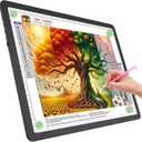 TOHETO A4 Light Board for Diamond Painting, Super Bright Magnetic Light Pad with Side Buttons, Lightbox for Tracing and Drawing, Corded Light Table for Sketching, Animation, Weeding Vinyl (Black)