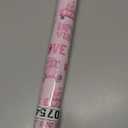 Burymento Pink Car Love Wrapping Paper, Reversible Pink Dot Design Gift Wrap for Valentine's Day, Wedding, Birthday, Baby Shower, Mother's Day, Graduation, Halloween, Christmas (17 IN x 32.8 FT)