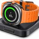 Portable Charger for Charging Samsung Watch, SwanScout 303S, 1800mAh Wireless Charger for Galaxy Watch 7/Ultra/6/6 Classic/5/5 Pro/4/4 Classic/3/Active 2/Active, Foldable for Travel (Black)