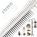 Bird Spikes 12 Inch Stainless Steel Bird Deterrent, Snake and Raccoon Deterrent, Squirrel Baffles for Bird Feeders, Anti Climb Spikes 5 ct