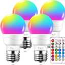 Color Changing Light Bulb, RGB LED Light Bulbs with Remote Control, Dimmable 5W, 500LM, E26 Screw Base Bulbs, Decorative Flood Lights, Mood Light -Timing, 12 Color Choices, Great for Home, Stage, Party