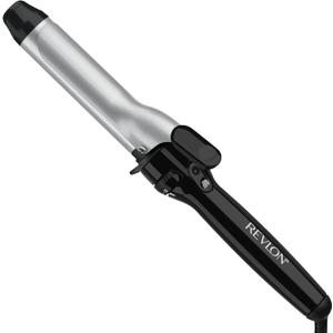 Revlon Perfect Heat Triple Ceramic Curling Iron | For Silky Smooth Tousled Curls (1-1/4 in) (Silver & Black)