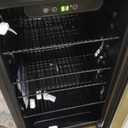 EUHOMY 100 Can Beverage Refrigerator cooler-Mini Fridge Glass Door for Beer Drinks Wines, Freestanding Beverage Fridge with Adjustable Shelves Blue LED for Home/Office/Dorm/Bar, 2.7 cu.ft