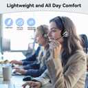 Wantek Headset wtih Mic, USB Headset with Microphone for PC, Computer Headset with Noise Canceling Microphone with Mute for Home Office Online Skype Zoom Meetings