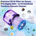 V9 SV18 Filter Replacement for Dy-son Digital Slim & V9 Motorbar Cordless Vacuum, Digital Slim Origin & Fluffy & Fluffy Extra & Fluffy Pro Vac, for Part No.970612-01, 3 Pack V9 Hepa Filter