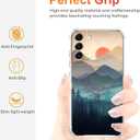 Mountain and Sunrise Case for Samsung Galaxy S22,Natural Scenery Painting,Unique Soft TPU Bumper Case Compatible with Galaxy S22