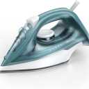 Burst steam Iron for Clothes - 1500W Iron with Ceramic Coated Soleplate, Rapid Heating, Self-Cleaning, Auto-Off, 11.84oz Water Tank, Precise Thermostat, Home Use Green