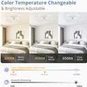 LEDIARY 22" Modern Ceiling Fans with Lights and Remote, Dimmable Low Profile Ceiling Fan, Flush Mount Ceiling Fan, Stepless Color Temperature Change and 6 Speeds - White