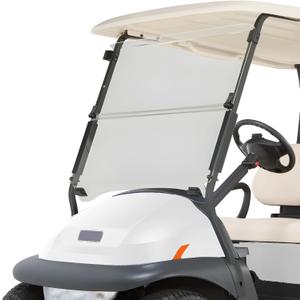 Club Car Precedent Windshield Golf Cart Windshield Club Car Windshield Replacement for 2004 and Up Models Foldable Tinted UV Protection and Impact Resistant PC Shield