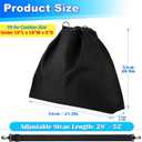 Travel Seat Cushion Carrying Bag Portable Memory Foam Cushion Storage Bag Chair Pad Organizer Drawstring Closure Bag with Adjustable Strap for Stadium Camping Beach Trip