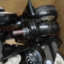 HOLKIE Caster Wheels 4 inch Total Locking Stem Casters, 3/8" -16 x 1 (Stem Diameter 3/8", Stem Length 1") Threaded Stem Casters Swivel Casters Set of 4 Heavy Duty Castors Black 8 Pack