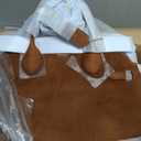 Coach Women's Suede Soft Empire Carryall 40 Tote, B4/Warm Brown, One Size