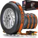 VULCAN Autohauler Car Tie Down - Rolling Idler 3-Cleat - 120 Inch - 4 Pack - PROSeries - 3,300 Pound Safe Working Load