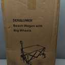 Heavy Duty Beach Wagon with Big Balloon Tires  Collapsible Folding Cart for Sand, Grass & Outdoor Activities, 220 lbs Capacity, Easy Storage & Transport (Black)