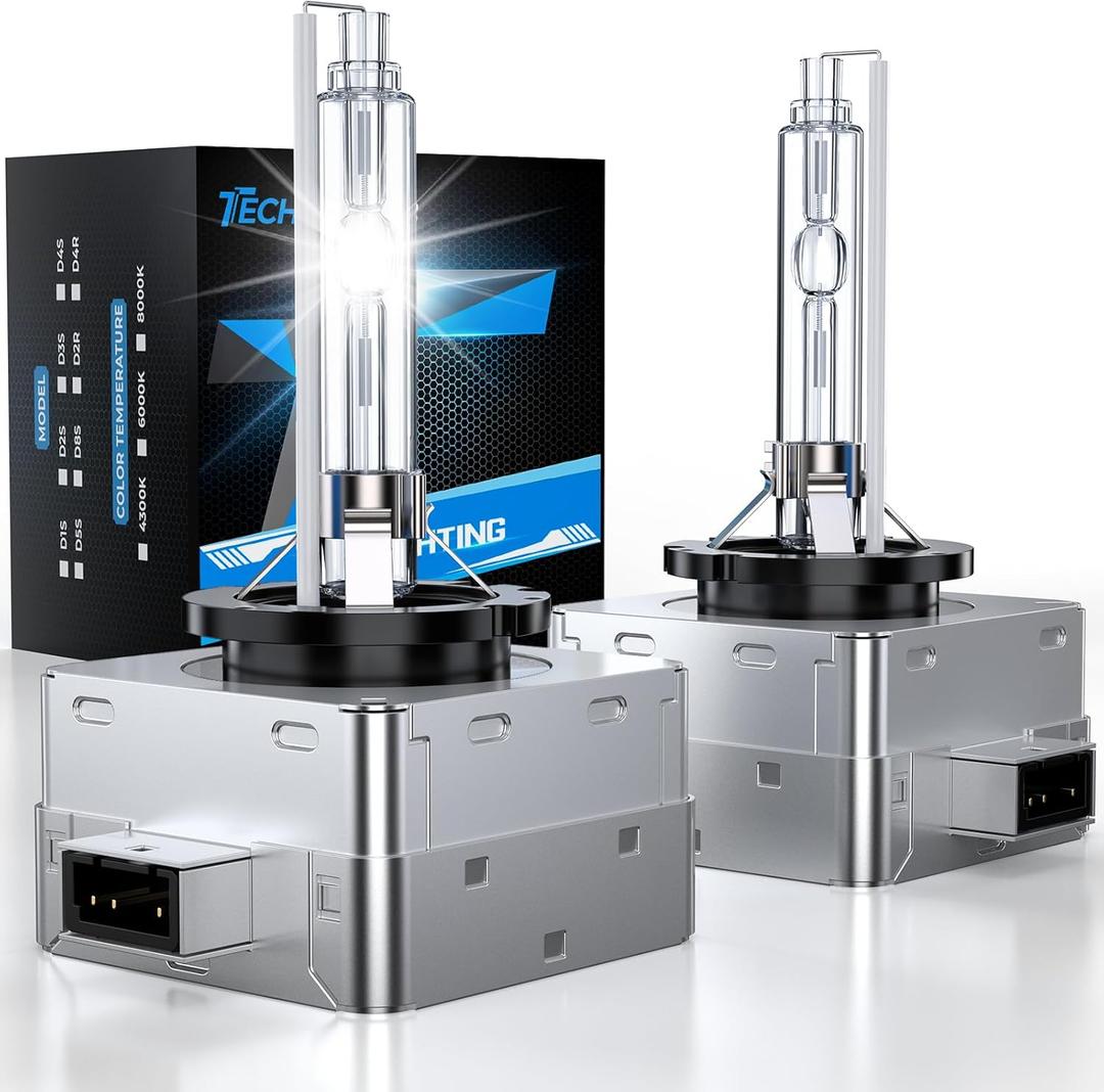 D3S HID Bulbs, 6000K Cool White 35W High/Low Beam, Replacement 66340 42403 42302 42302C1 Xenon Bulbs, Aluminum Stents Base, Pack of 2