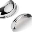 khtumeware 10 Pack 2-1/2" Drawer Pulls Polished Chrome Cabinet Cup Pulls Kitchen Hardware Cabinet Handles Drawer Handles Knobs 2.5 inch Hole Center